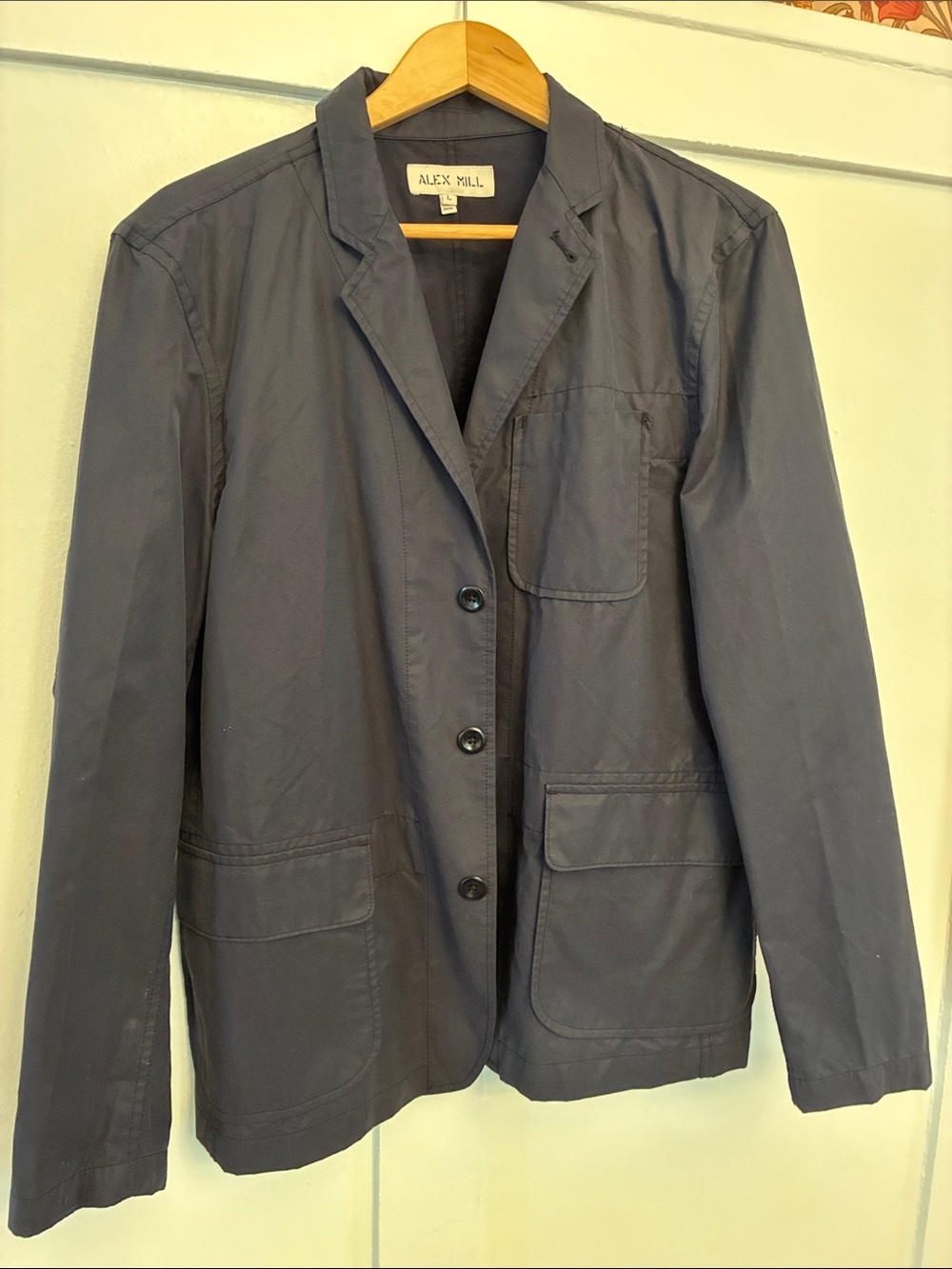 Alex Mill Navy Lightweight Cotton Jacket